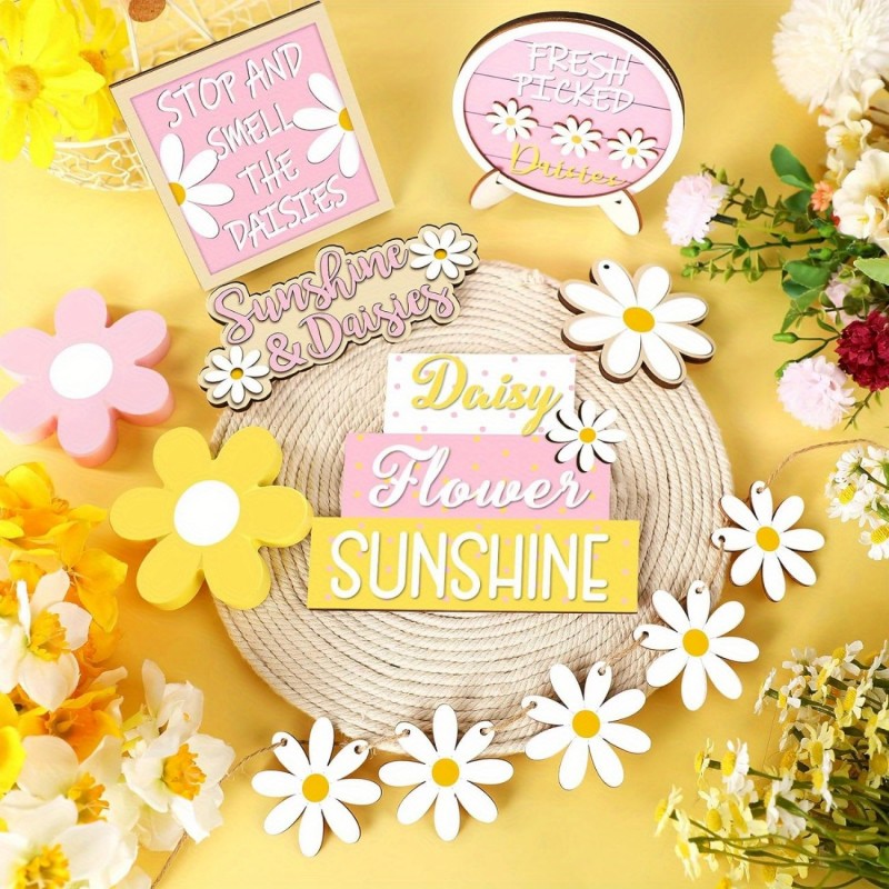 Home Decor Daisy - Dekoracja na tacę warstwowową Daisy, letnie