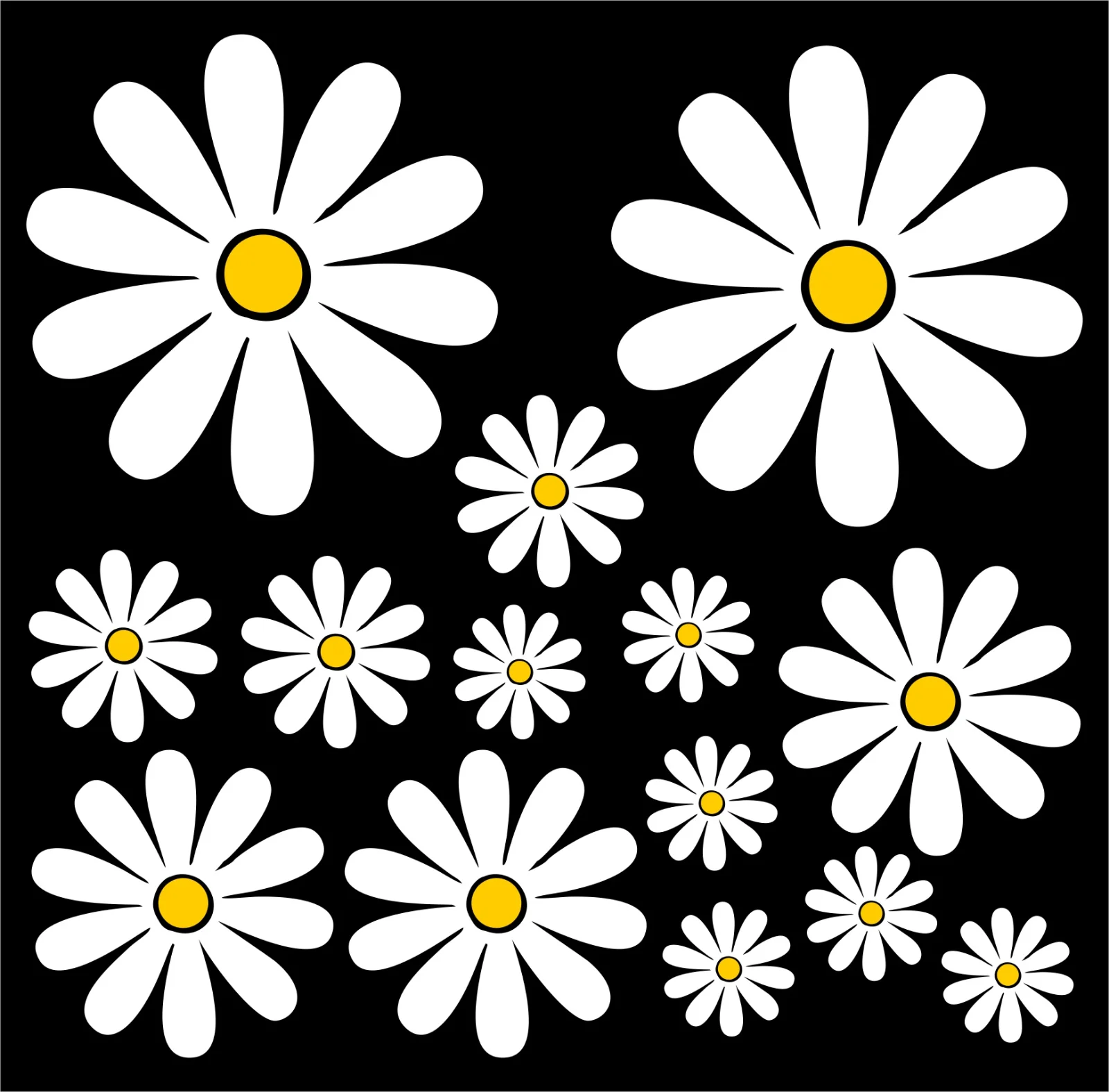 Home Decor Daisy - 15cm Daisy Exterior Cute, niestandardowe naklejki