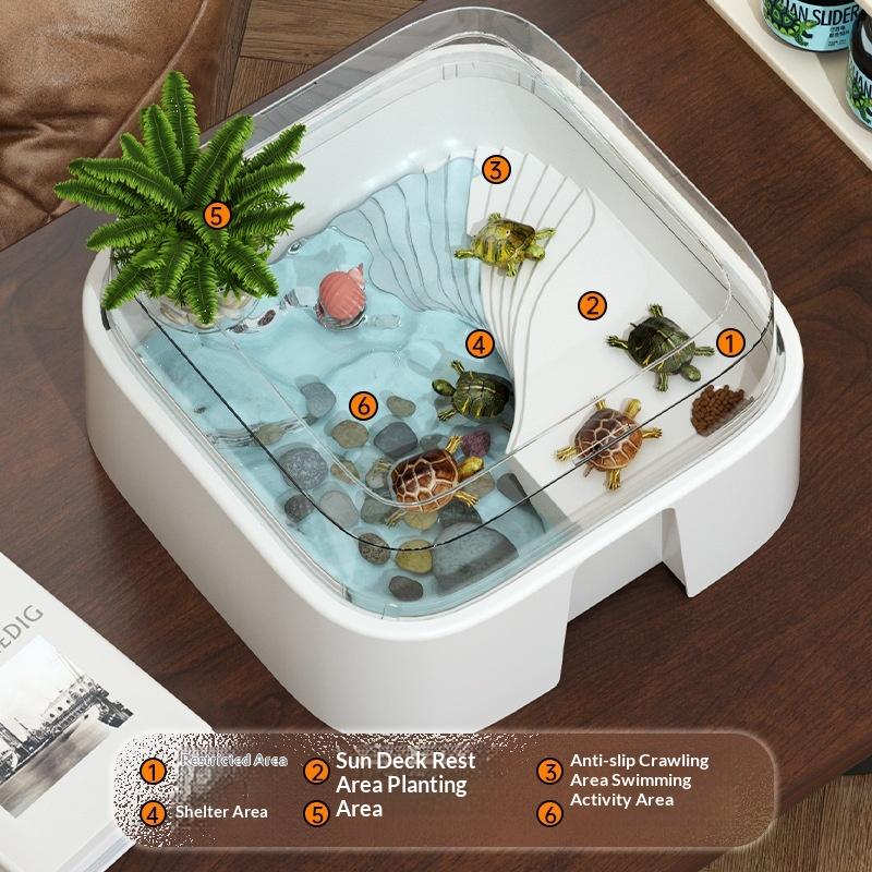 Home Decor Habitat - Nowy Przezroczysty Terrarium dla Żółwi Dekoracja