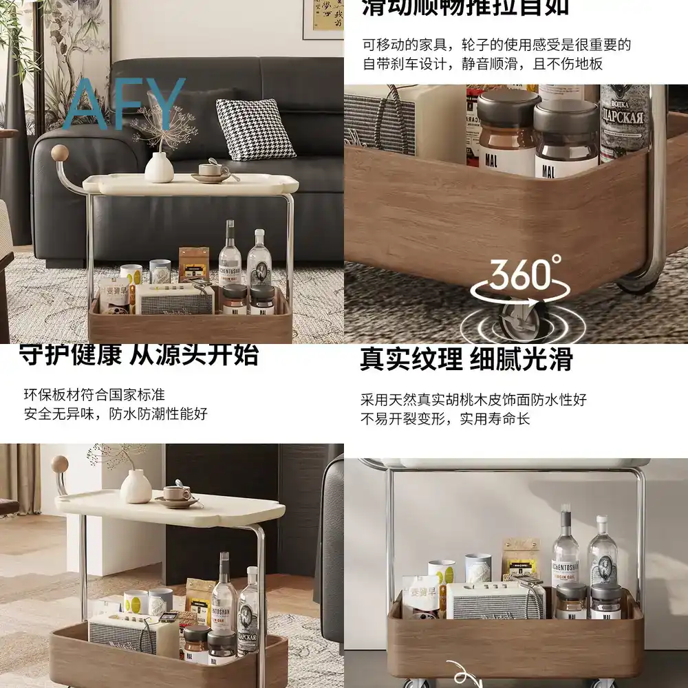 Home Decor On Wheels - Stolik boczny na kółkach w stylu