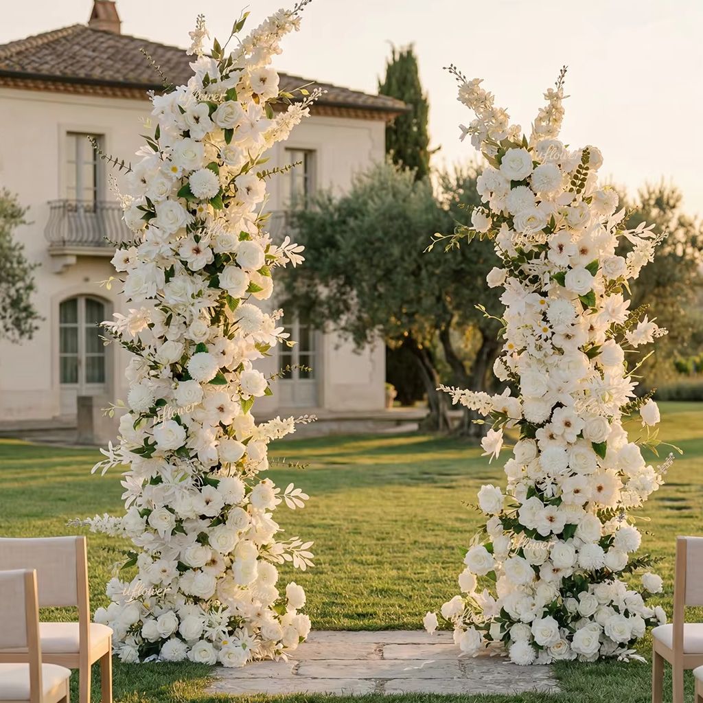 Home Decor Daisy - Luksusowy zestaw kwiatów na łuk ślubny: