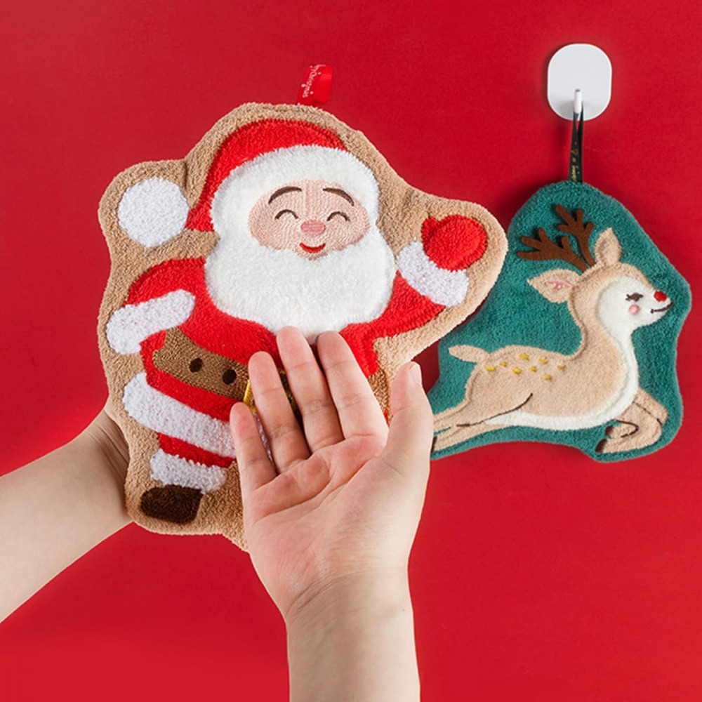 Home Decor Xmas Tree - Świąteczne ręczniki wiszące w kształcie ozdób,