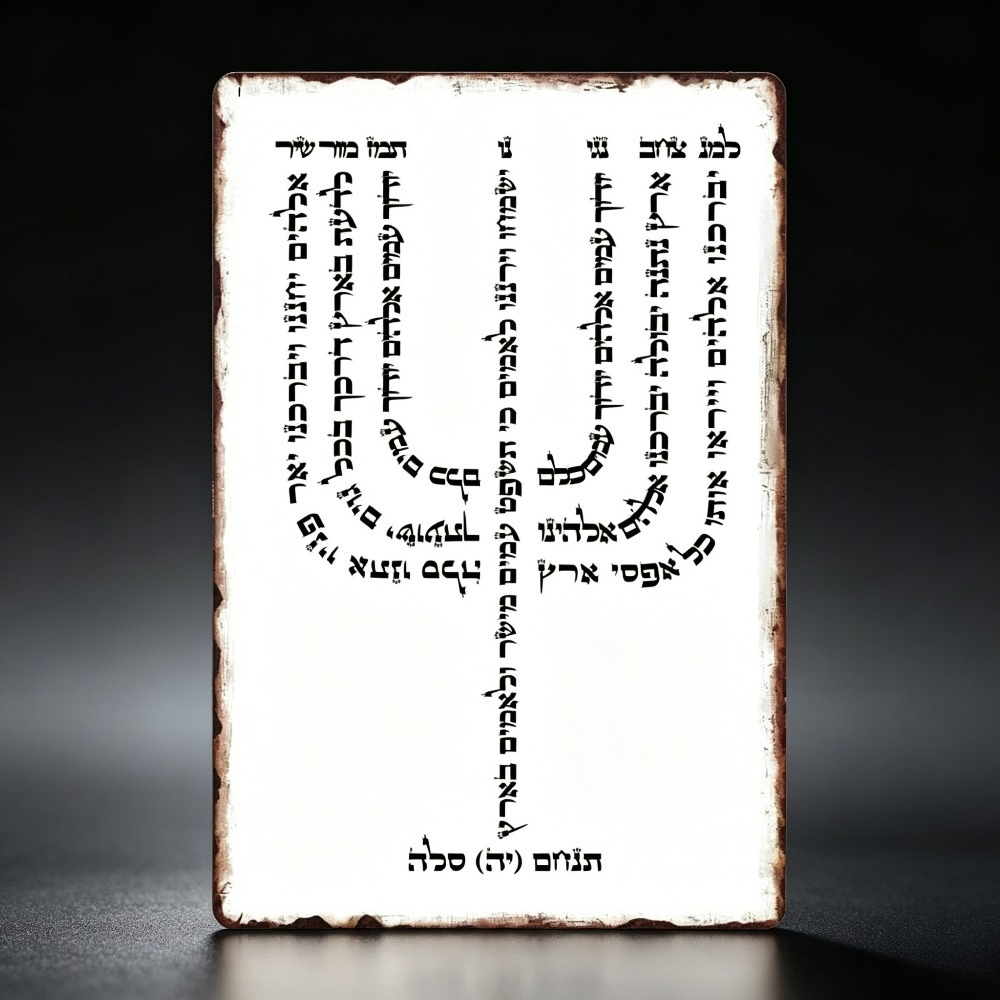Home Decor Wall Art - CIFBUY Vintage Hebrajski YHVH Aluminiowy Znak