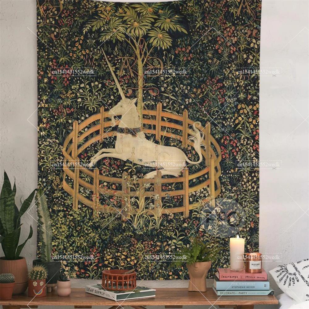 Home Decor Yoga - Jednorożec w niewoli gobelin ścienny pokrywa