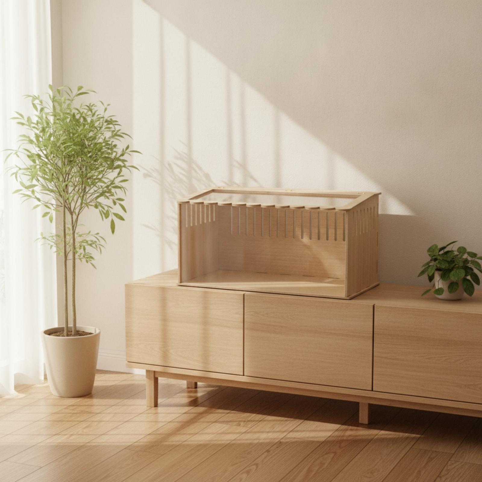 Home Decor Habitat - Drewniany domek dla małych zwierząt z