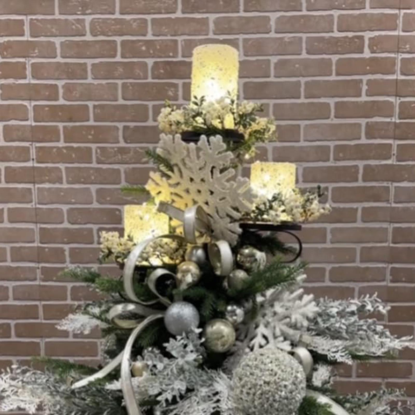 Home Decor Xmas Tree - Metalowa Czarna Trójramienna Ozdoba na Choinkę