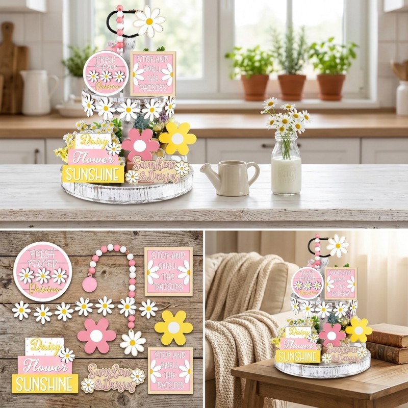 Dekoracja na tacę warstwowową  – Home Decor Daisy recenzja i cena