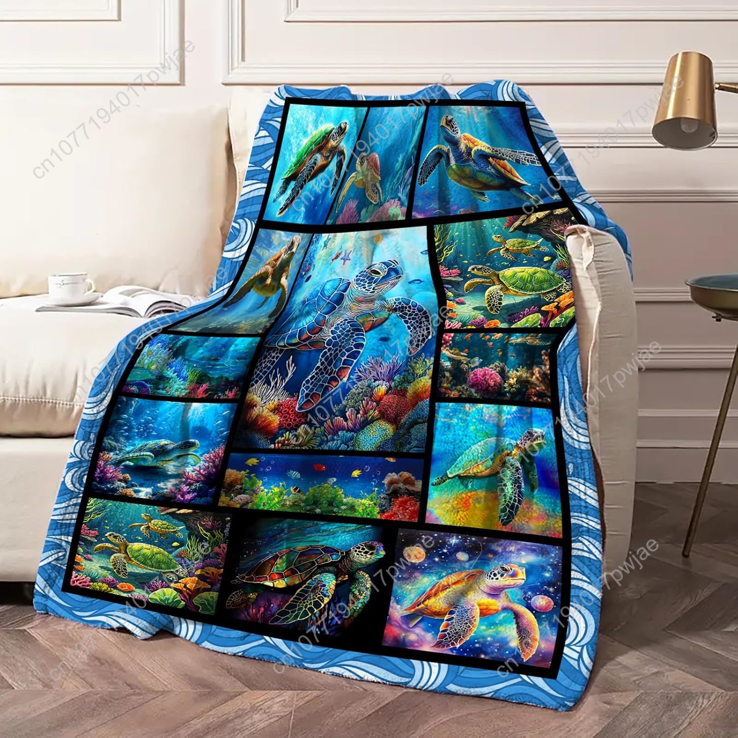Koc z flaneli z motywem żółwia – Home Decor Sofa recenzja i cena