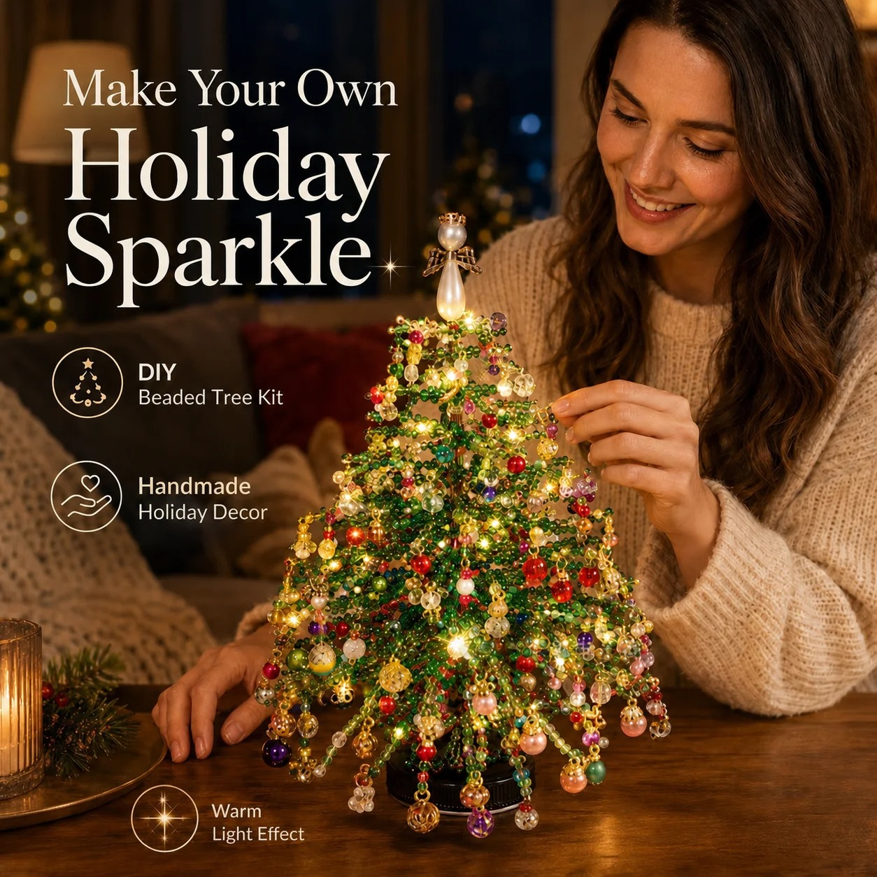 Zestaw koralików do samodzieln – Home Decor Xmas Tree recenzja i cena
