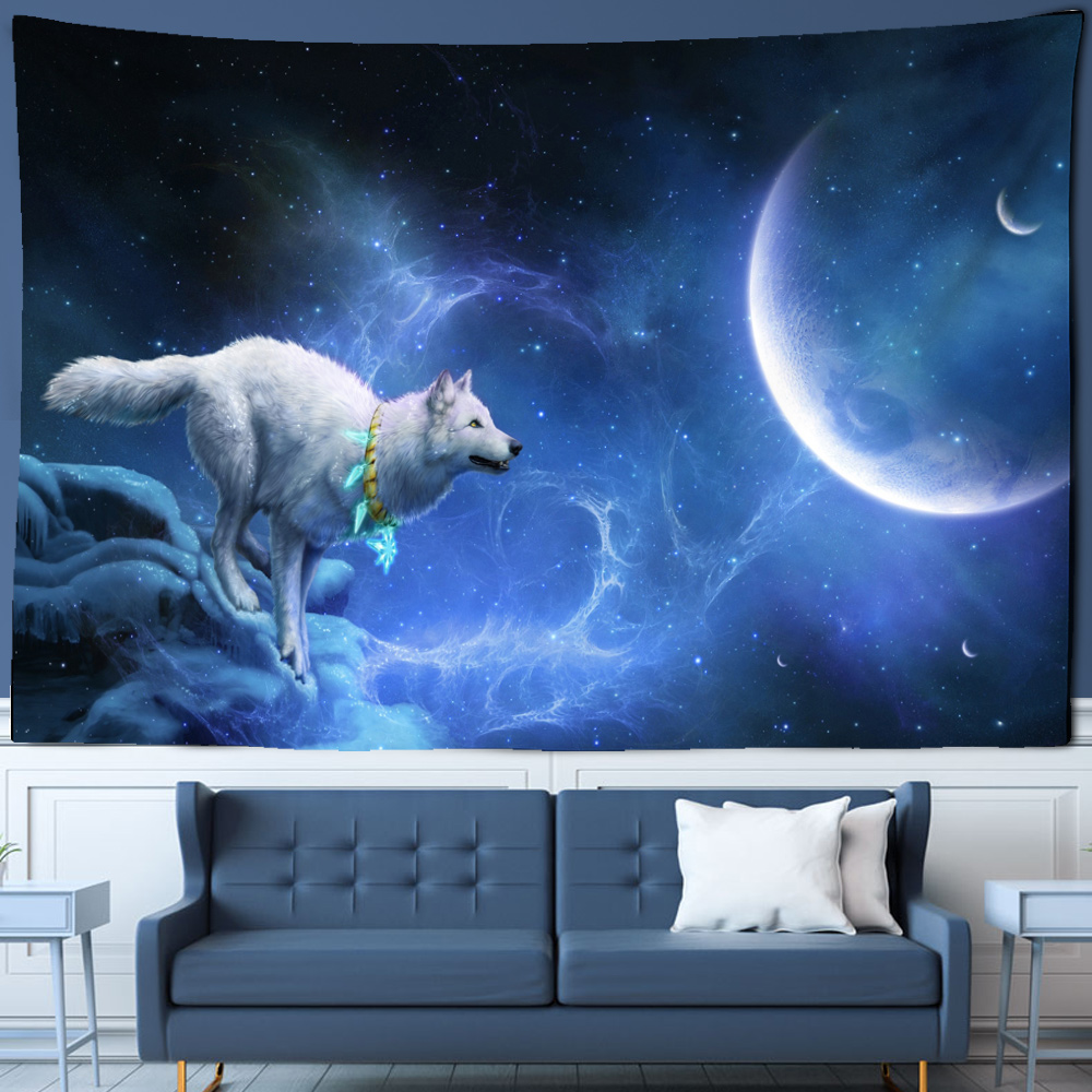 Fantasy wilk gobelin ścienny w – Home Decor Yoga recenzja i cena