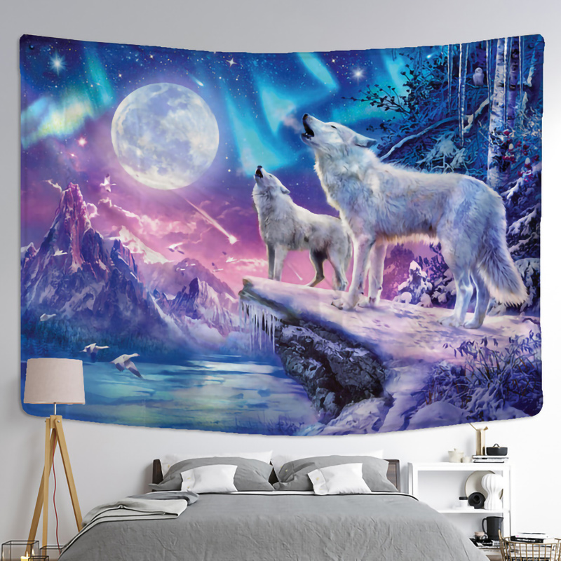 Fantasy wilk gobelin ścienny w – Home Decor Yoga recenzja i cena