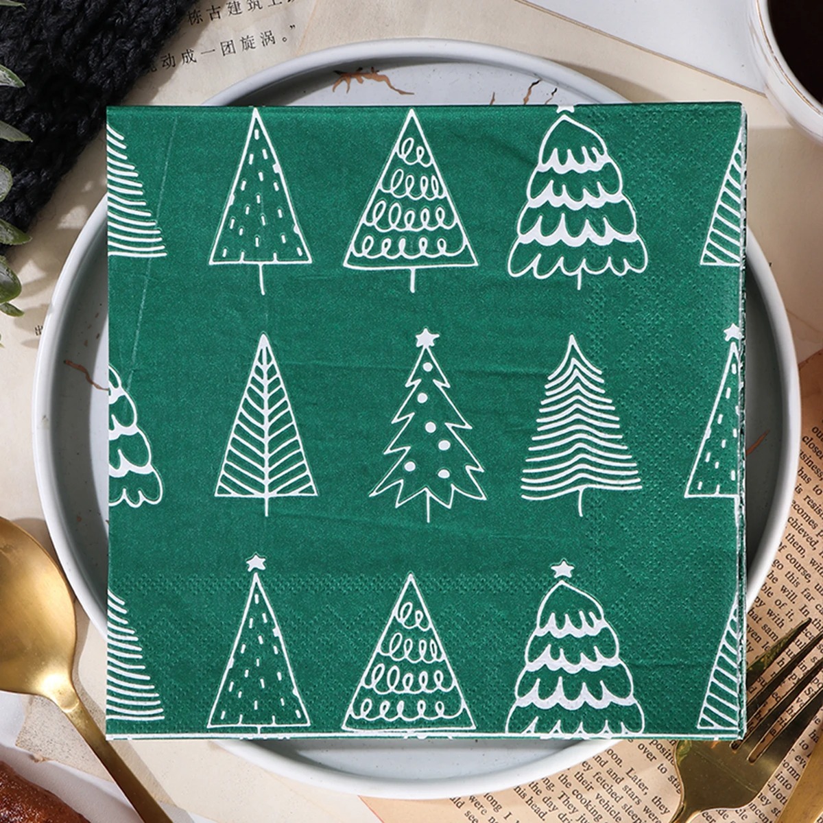 Świąteczne jednorazowe serwetk – Home Decor Xmas Tree recenzja i cena