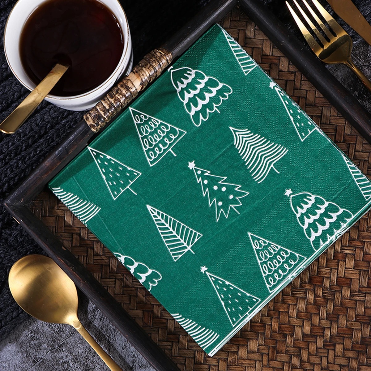 Świąteczne jednorazowe serwetk – Home Decor Xmas Tree recenzja i cena