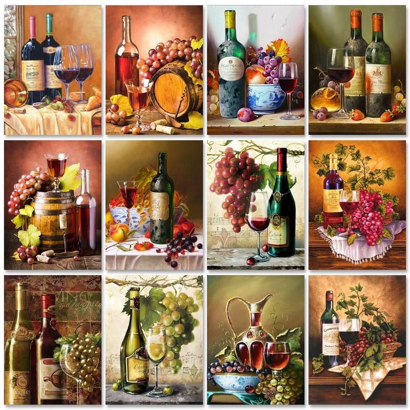 RUOPOTY Wine Painting By Numbe – Home Decor Diy Ideas recenzja i cena