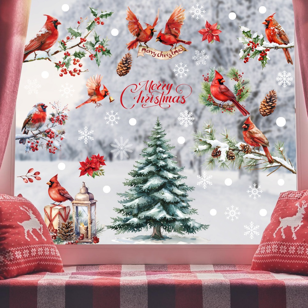 9 szt. Świąteczne naklejki na  – Home Decor Xmas Tree recenzja i cena
