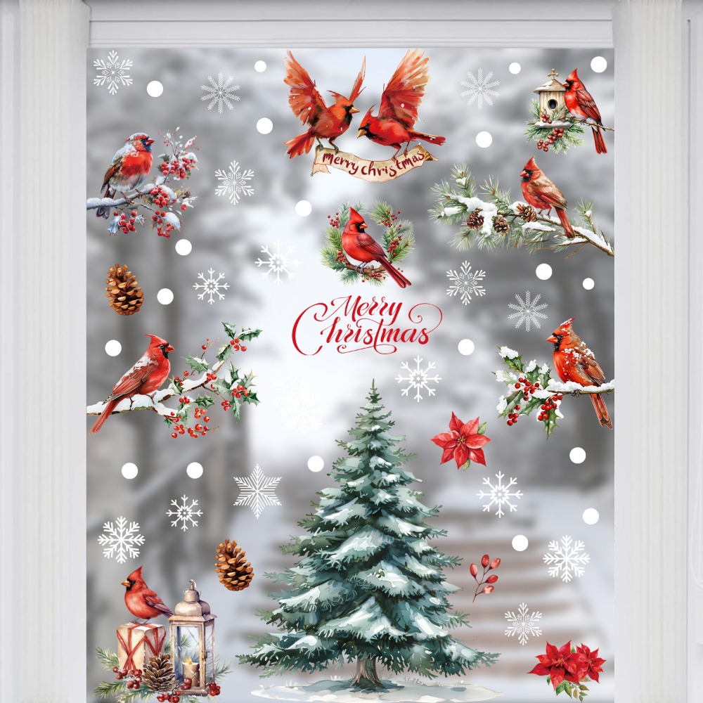 9 szt. Świąteczne naklejki na  – Home Decor Xmas Tree recenzja i cena