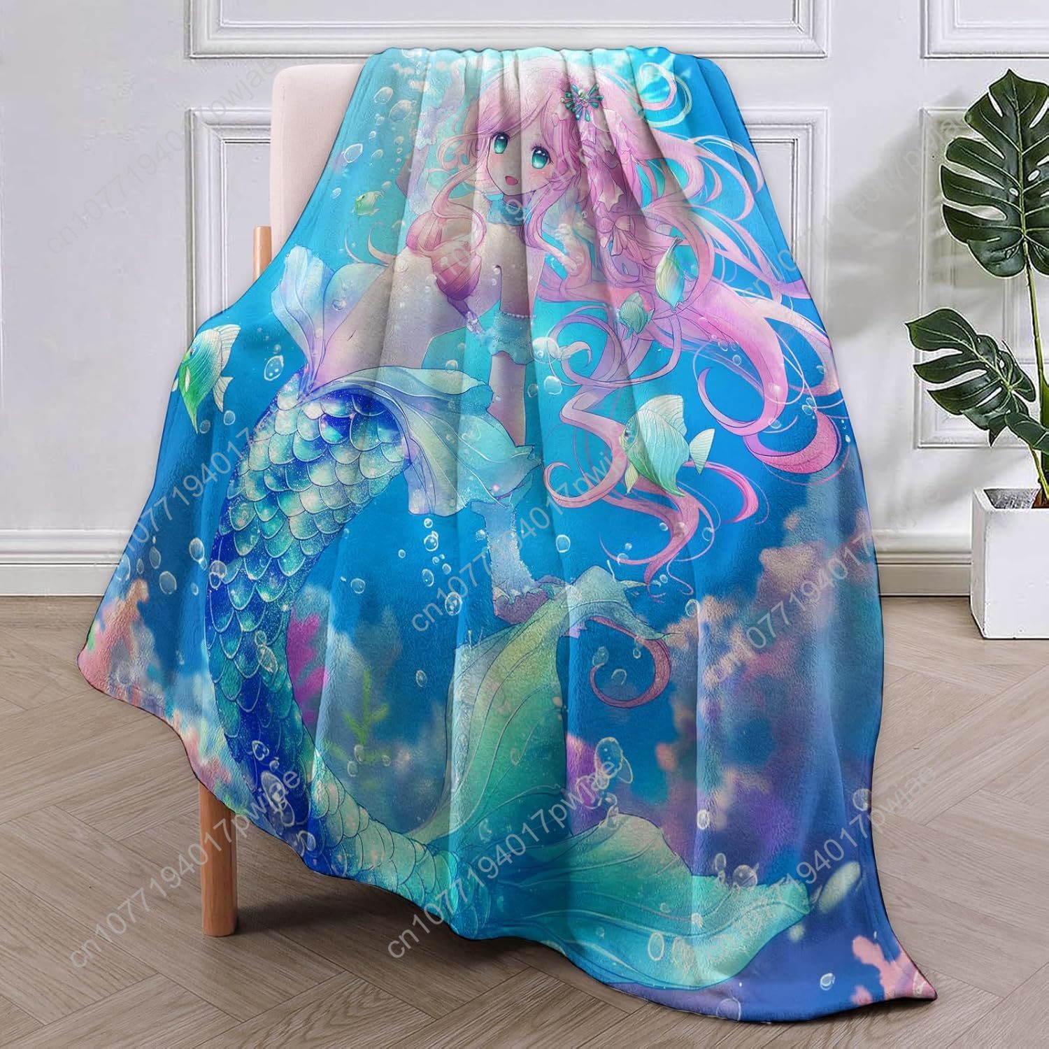 Uroczy koc syrenka, kreskówkow – Home Decor Sofa recenzja i cena