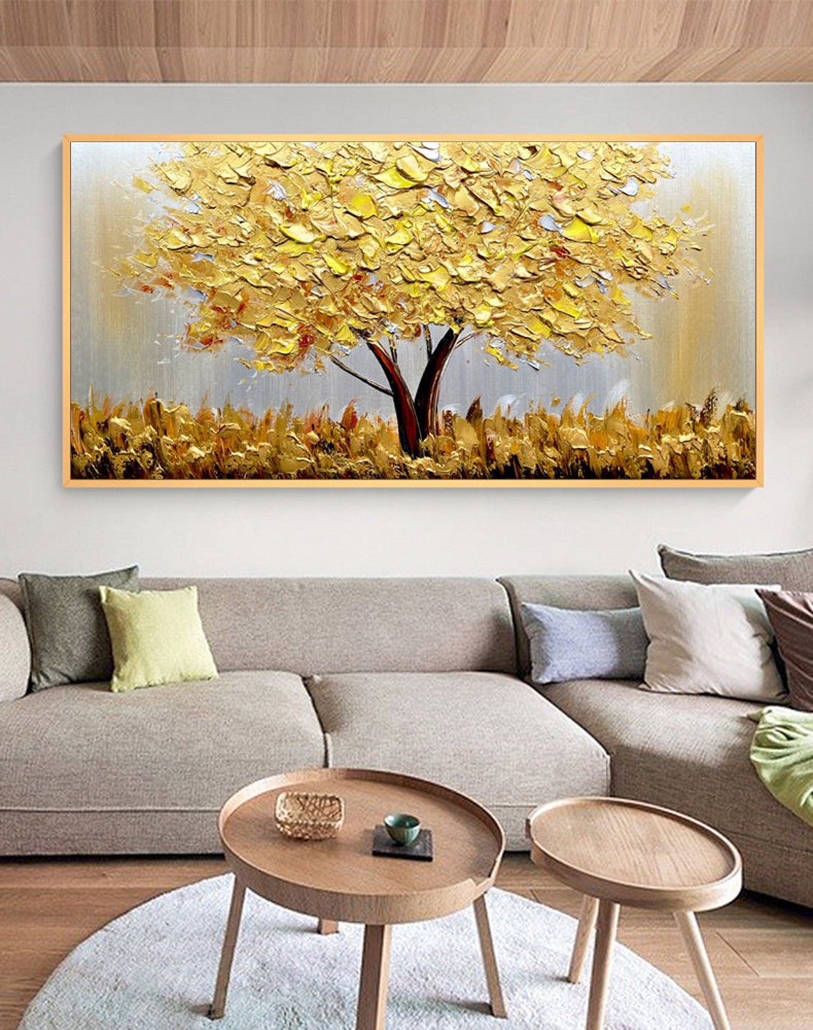 Kwitnące Złote Drzewo na Płótn – Home Decor Essentials recenzja i cena