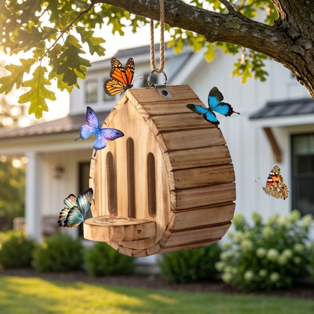 Drewniany domek dla motyli do  – Home Decor Habitat recenzja i cena