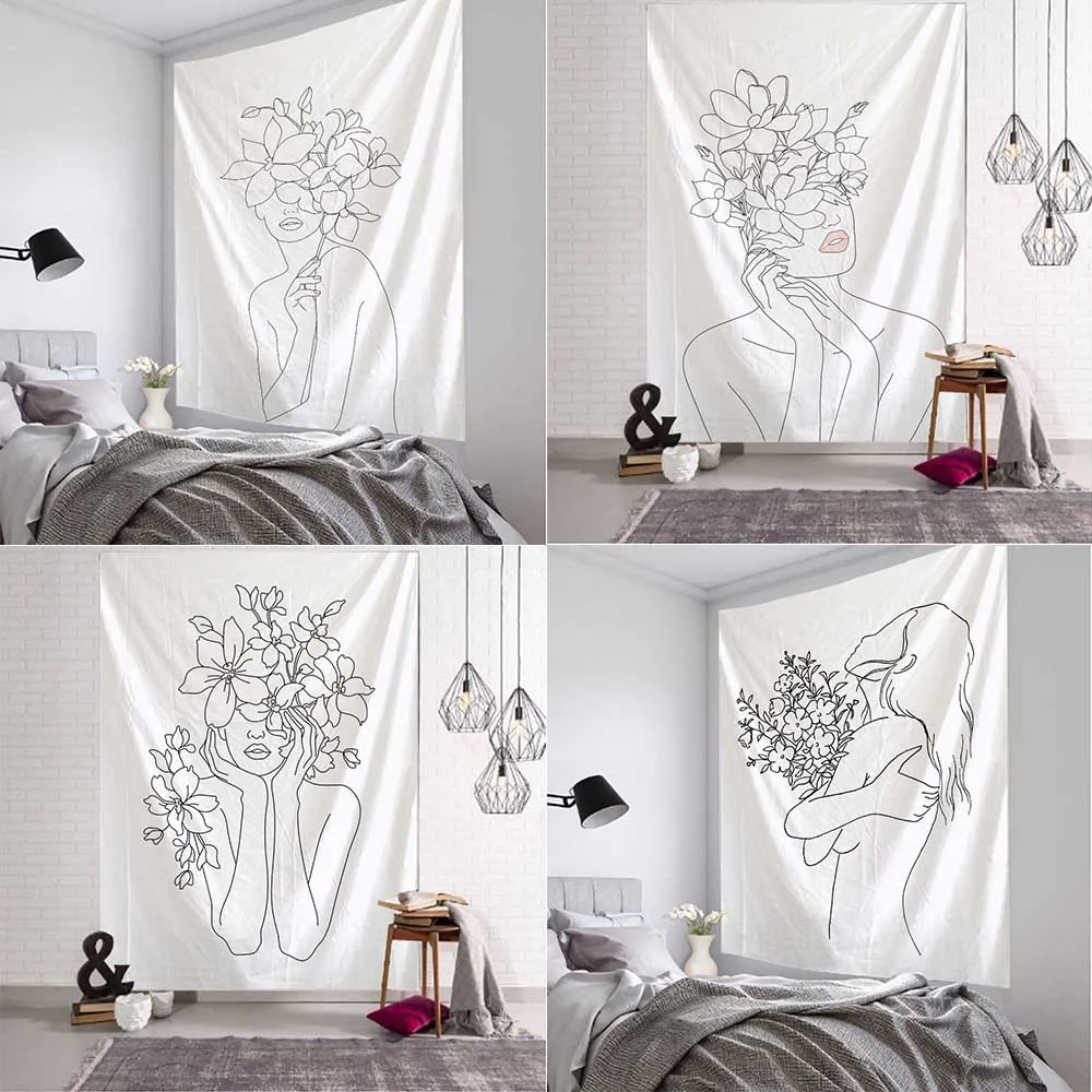 Prosta linia dziewczyna gobeli – Home Decor Yoga recenzja i cena