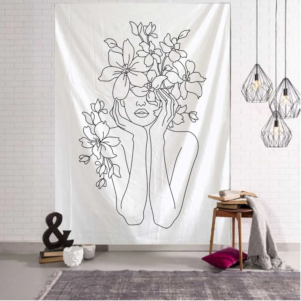 Prosta linia dziewczyna gobeli – Home Decor Yoga recenzja i cena