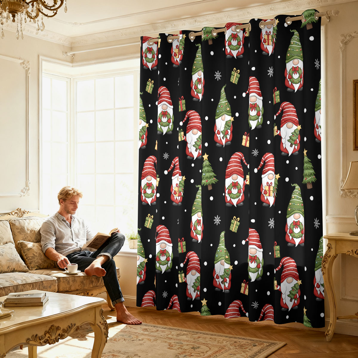 Zasłona z pojedynczą pętlą z n – Home Decor Xmas Tree recenzja i cena